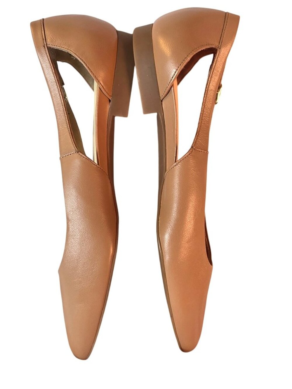 Paul Green Rica Pointed Toe D'Orsay Flats Tan Leather Womens 7 Ankle Strap NWOB - Picture 9 of 12